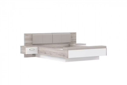 Rondino von Forte - Schlafzimmer-Einrichtung Sandeiche Nachbildung - weiß