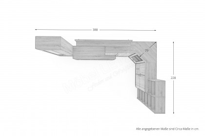 Plano 2 von Stralsunder - Eckwohnwand EB410E Sonoma Eiche hell