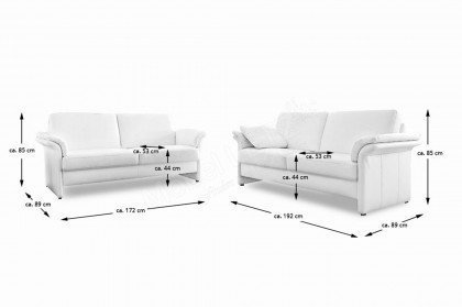 Concept 3 von Carina - Ledergarnitur white