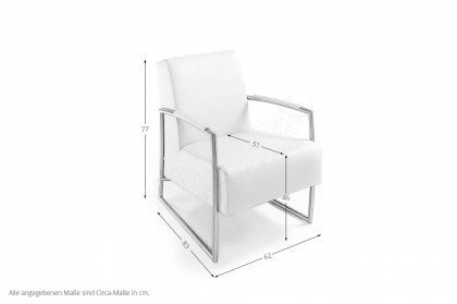 7400 von K+W Polstermöbel - Sessel schwarz