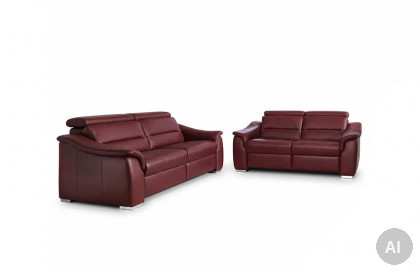 PN-EM15003 von Polinova - Ledersofa brombeer