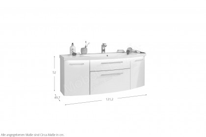 Vuelta-Care von puris - Badezimmer in Weiß Hochglanz