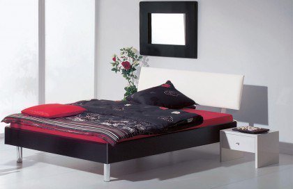 livorno plus & oledo von Modular - Bett schwarz/ weiß
