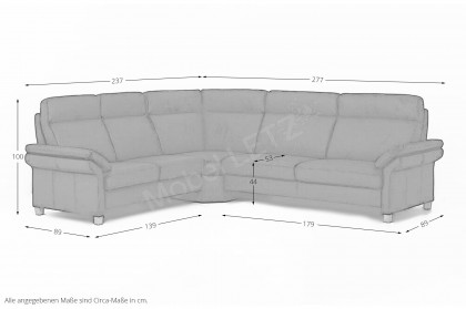 Multi 2.0 von Carina - Ledersofa Variante rechts chocolate