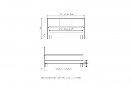 Modern von Hasena - Boxspringbett Izano L lightgrey