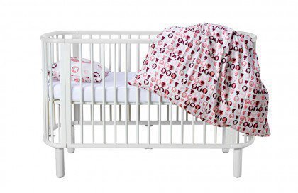Baby von FLEXA - Kinderbett im Retro-Stil Buche weiß