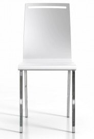 Nera von CANCIO - Stuhl weiß lackiert/ aluminium