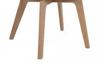 Stuhl 632 von ANREI - 4-Fuß-Stuhl Nubukleder/ Asteiche