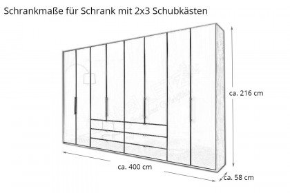 Loft von Wiemann - Kleiderschrank Breite ca. 400 cm