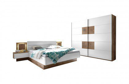 Capri von POL Power - Schlafzimmer weiß mit Hirnholz-Nachbildung