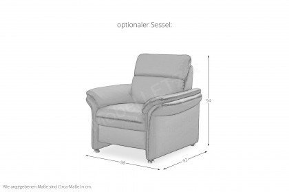 PN-EM16031 von Polinova - Ledergarnitur schwarz