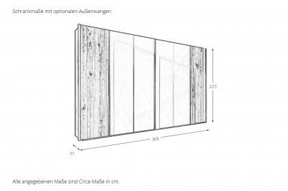 Cubo von Thielemeyer - Schlafzimmer Esche - Glas taupe