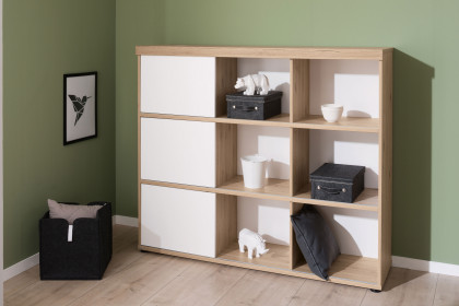 Fionn von Paidi - Jugendzimmer weiß - Eiche-Bordeaux-Nachbildung