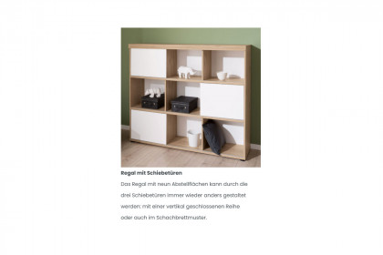 Fionn von Paidi - Jugendzimmer weiß - Eiche-Bordeaux-Nachbildung