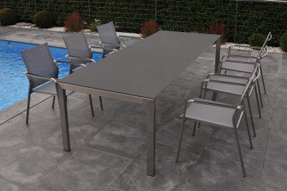 Ventura von SIT Mobilia - Gartentisch Keramikplatte/ beton