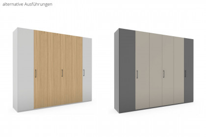 CD Studioline von Disselkamp - Drehtürenschrank weiß - Kernbuche