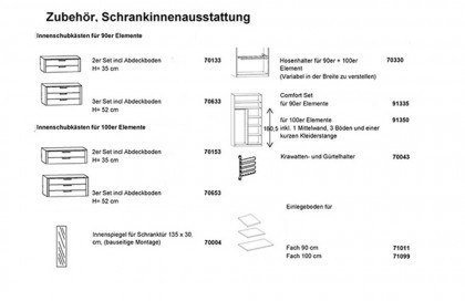 CD Studioline von Disselkamp - Drehtürenschrank weiß/ Kernbuche