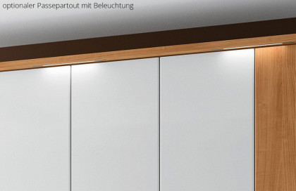 CD Studioline von Disselkamp - Drehtürenschrank weiß - Kernbuche