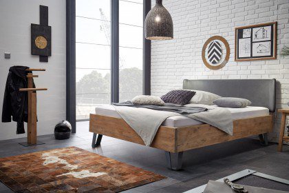 Oak-Wild Vintage von Hasena - Holz-Bett Jeno im Industrie-Stil