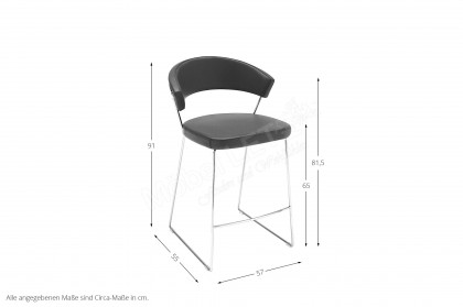 New York von connubia by calligaris - Barhocker weiß