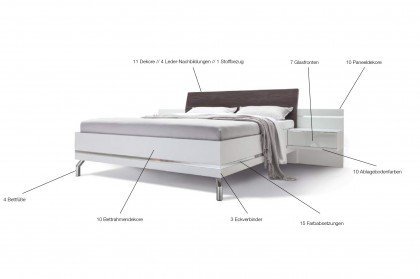 concept me von Nolte - Bett Riviera-Eiche mit 2 Bettkästen