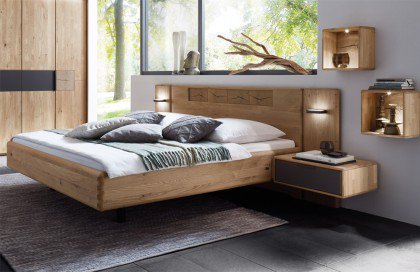 WSM 1600 von Wöstmann - Holz-Bett Wildeiche soft gebürstet