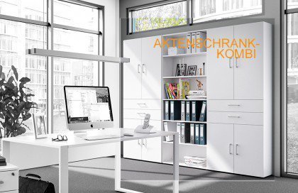 home.office von Röhr-Bush - Schreibtisch & Rollcontainer weiß