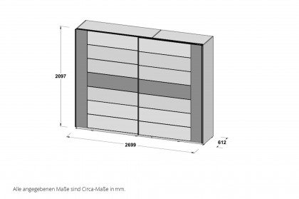 Rondino von Forte - Schwebetürenschrank Sandeiche Nachbildung - weiß