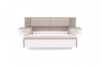 Rondino von Forte - 160er Bett mit Stauraum-Bettbank und Beleuchtung