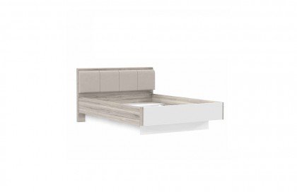 Rondino von Forte - Bett 140 x 200 cm Sandeiche - weiß