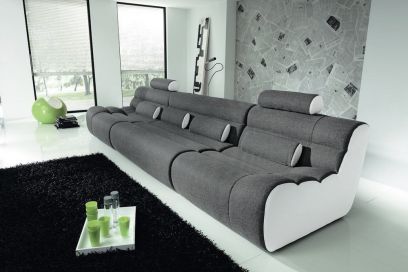 Elements von New Look - Sofa dunkelgrau-weiß