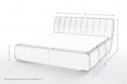 Bern von Meise Möbel - Polsterbett schwarz mit Bettkasten