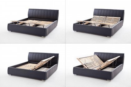 Bern von Meise Möbel - Polsterbett schwarz mit Bettkasten