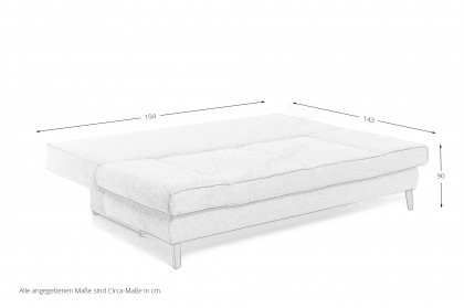 Sidney von Restyl - Schlafsofa grau mit Bettkasten