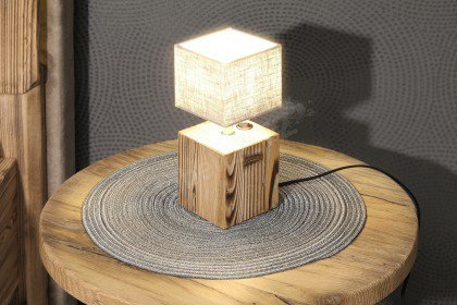 Tisch-Lampe von Sprenger Möbel - Lampe Tanne Altholz