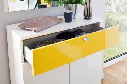 Multi-Color UNA von Wittenbreder - Schuhschrank in Weiß/ Gelb