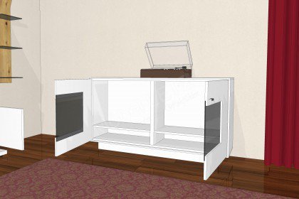 Media-Concept-living von Gwinner - Sideboard SB4-1 weiß