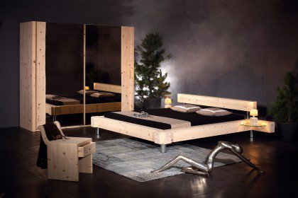 Balken-Bett von Sprenger Möbel - Schlafzimmer-Set Zirbe