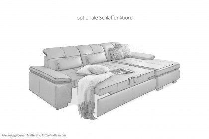 PN-IN16012 von Polinova - Ledersofa Ausführung rechts steel