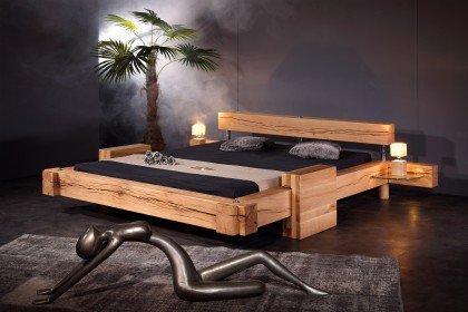 Klotz-Bett von Sprenger Möbel - Holzbett Sumpfeiche geölt