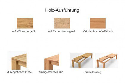 Tavoli von Niehoff Sitzmöbel - Tisch mit Frontslide-Auszug/ Wildeiche