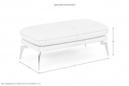 7260 von K+W Polstermöbel - Ecksofa rechts smoke