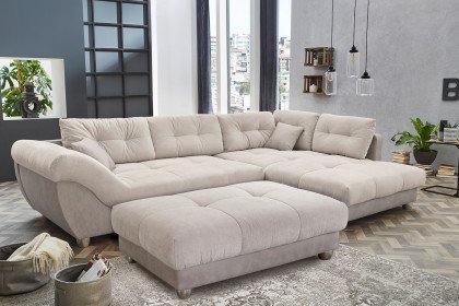 Siena-LE18 von Job - Ecksofa grau-beige Variante rechts