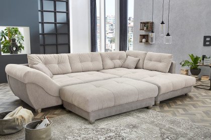 Siena-LE18 von Job - Ecksofa grau-beige Variante rechts