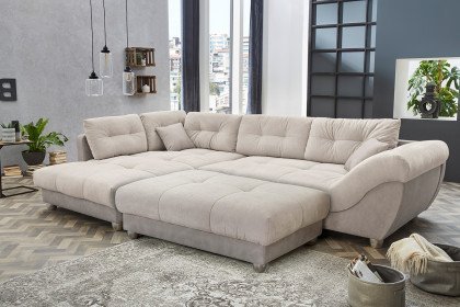 Siena-LE18 von Job - Ecksofa grau-beige Variante links