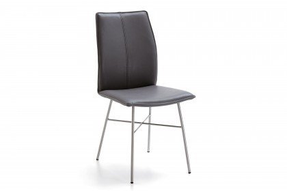 Capri von Niehoff Sitzmöbel - Stuhl Vintage-Leder in Grau