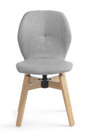 Mood #91 von Mobitec - Stuhl mit drehbarem Sitz, silver/ Eiche