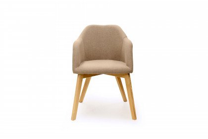 Theo von Standard Furniture - Stuhl in Creme/ Eiche natur
