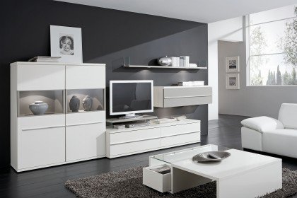 Kito von Loddenkemper - Wohnwand 9775 weiß/ soft grau