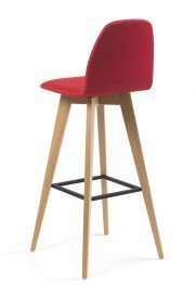 Mood #11 von Mobitec - Barhocker red/ Eiche, Sitzhöhe ca. 82 cm